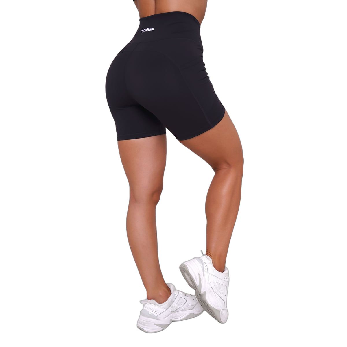 GymBeam Shorts Damen Ignite slim mit Gummizug und Taschen in Schwarz