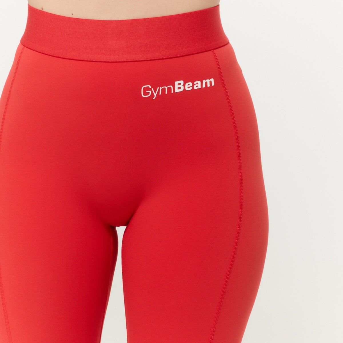 GymBeam Leggings Damen mit hoher Taille und elastischem Material in Hot Red