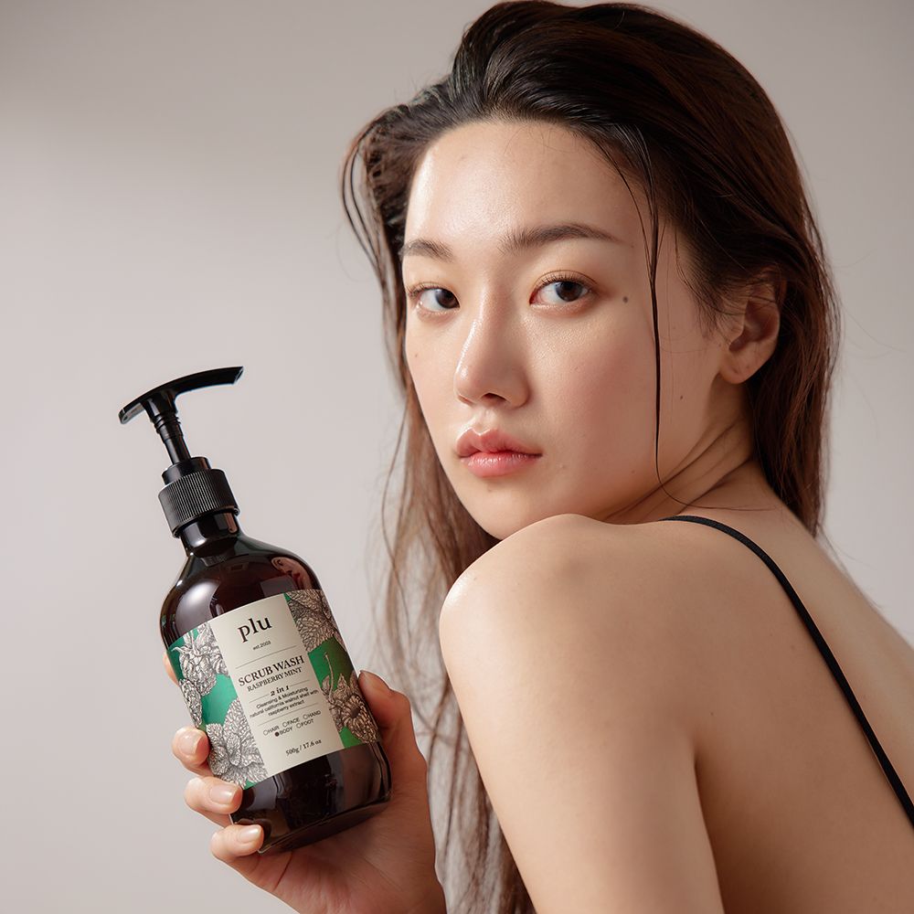PLU Scrub Wash Raspberry and Mint Shower gel