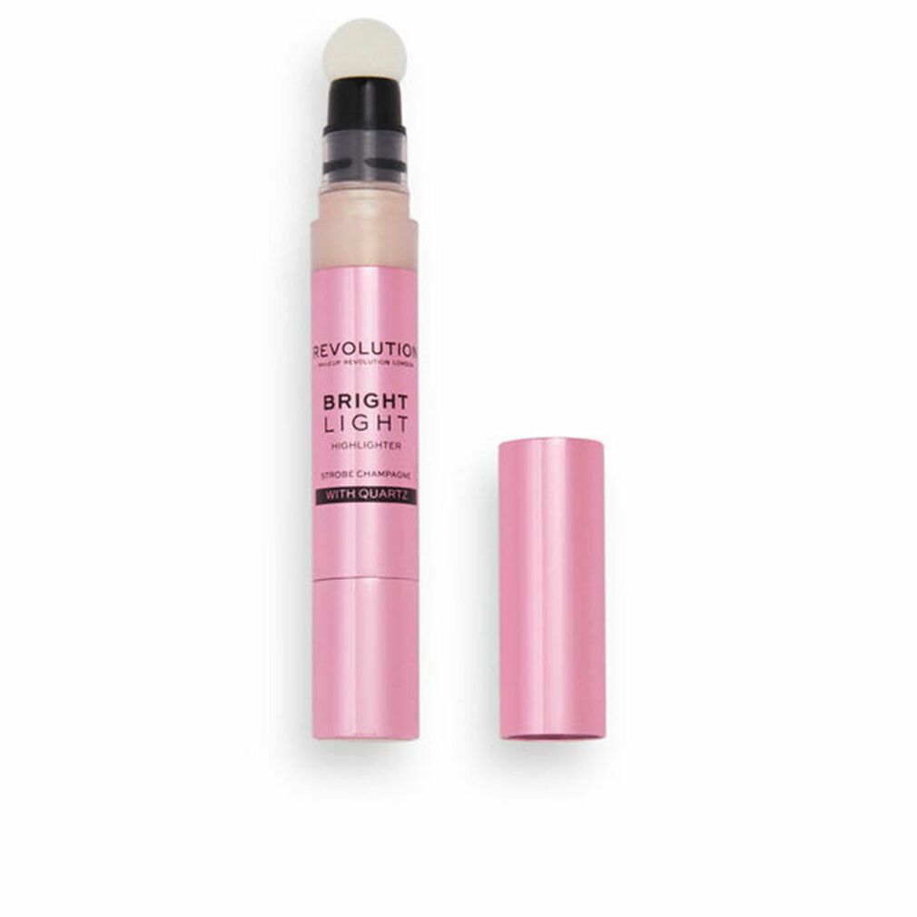 Rosa Highlighter-Stift mit Schwammapplikator und separater Kappe. Aufschrift: Bright Light Highlighter.