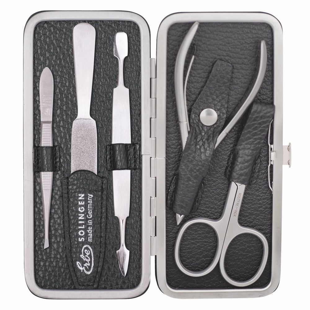 Erbe Solingen Maniküre Bügeletui inox Schwarz Hautzange und Nagelschere 1 St