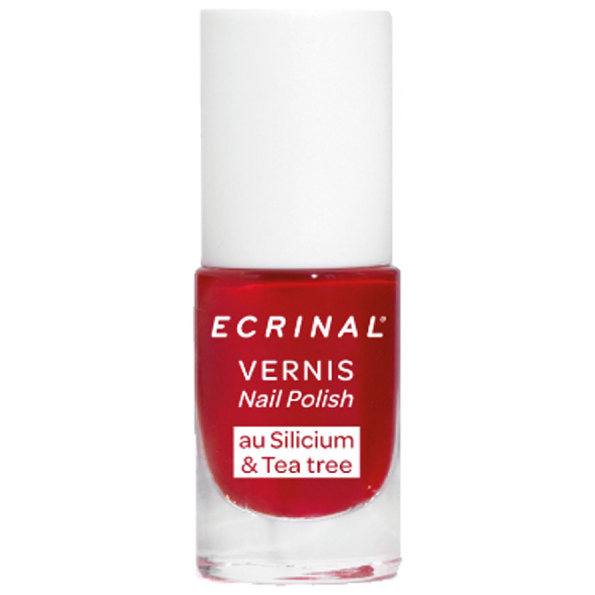 Ecrinal Nagellack Silicium + Tea Tree 5 ml (Farbe : Rot) 2,2x6,3x6,3 cm