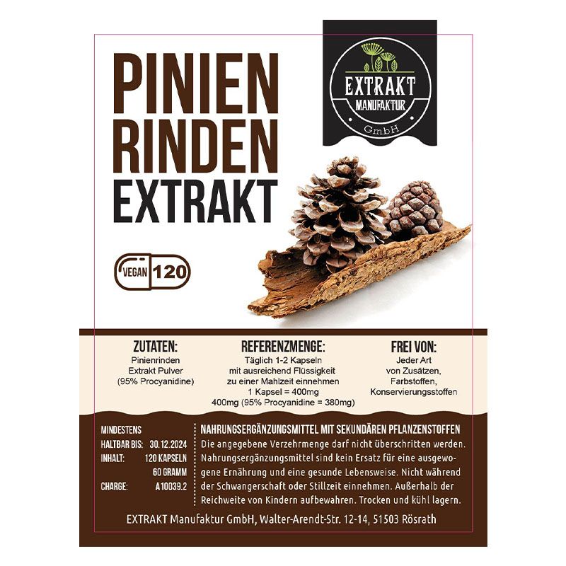 Extrakt Manufaktur OPC Pinienrinde Extrakt Kapseln