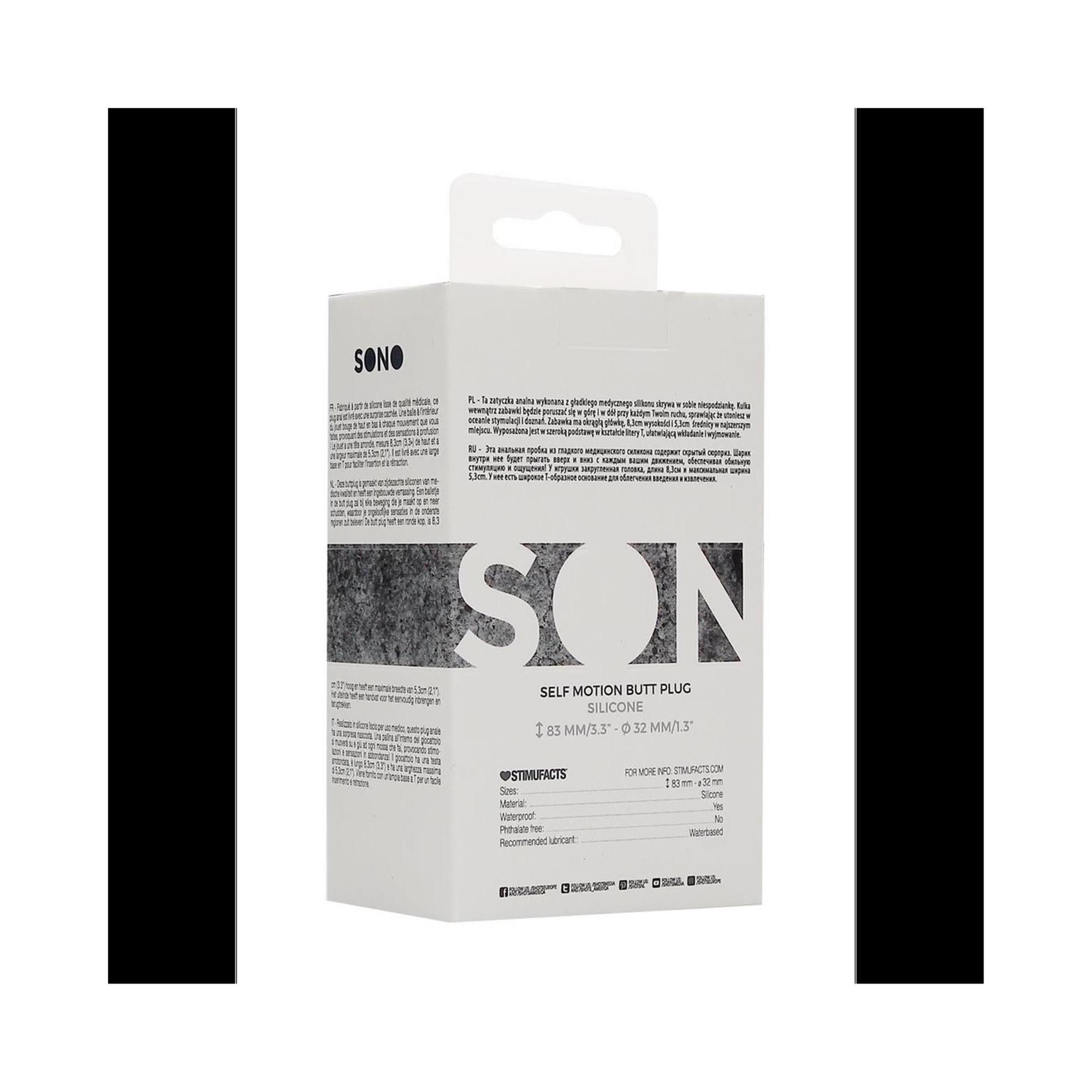 Rückseite der Produktverpackung von Sono by Shots - No.91. Text und Produktinformationen auf weißem Hintergrund.