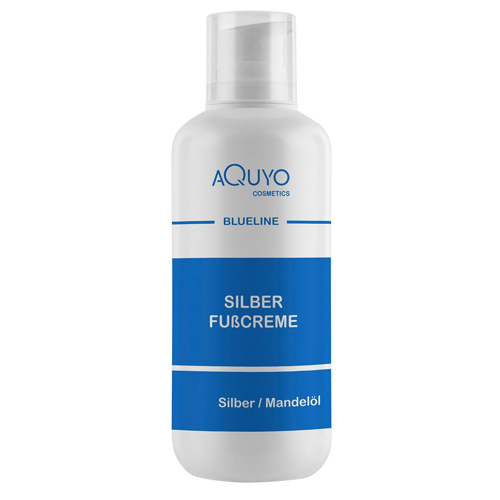 Blueline Silber Fusscreme für trockene, empfindliche und rissige Füße | Fußcreme mit Microsilber