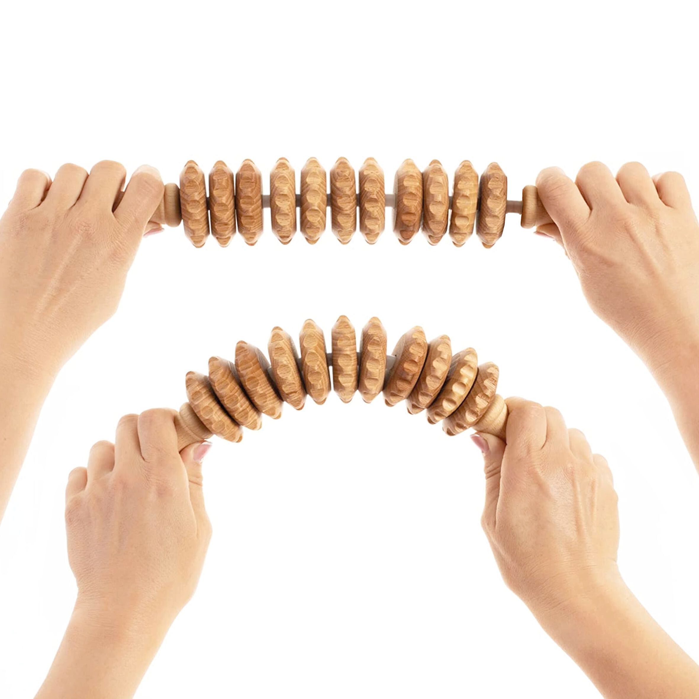 tuuli Anti Cellulite Flexi Massagegerät Massageroller Roller Maderotherapie aus Holz