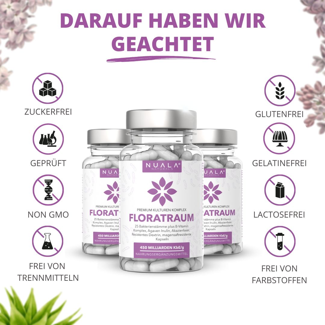 Nuala Naturals® - FLORATRAUM Komplex mit 25 Bakterienstämmen