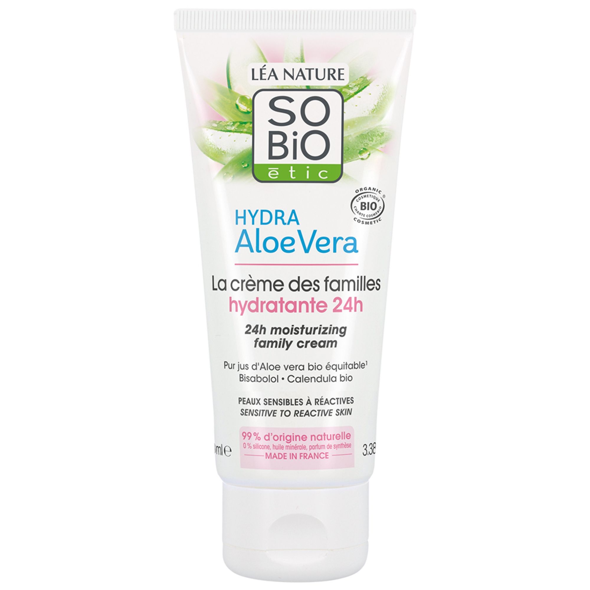 Léa Nature SO BIO étic Hydra Aloe Vera 24H Bio-Feuchtigkeitscreme für die ganze Familie 14x6,3x3,6 cm