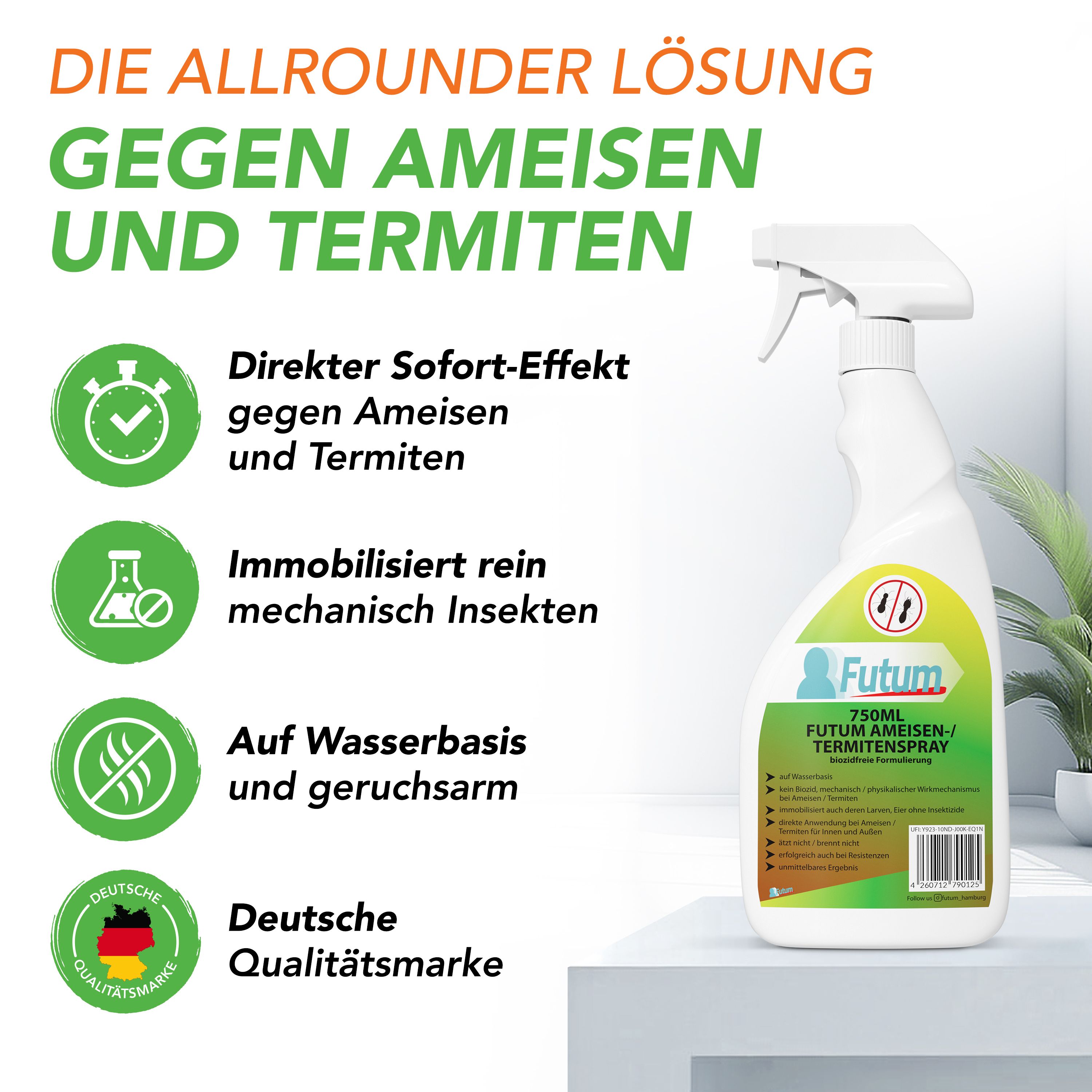 Futum 750ml Ameisen- / Termitenspray 750 ml Spray