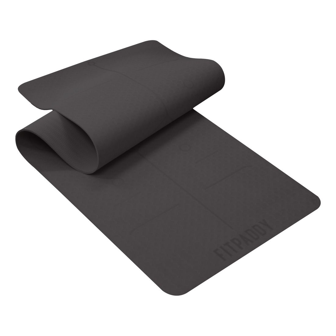 FITPADDY - Tappetino Yoga Pilates Fitness in TPE nero