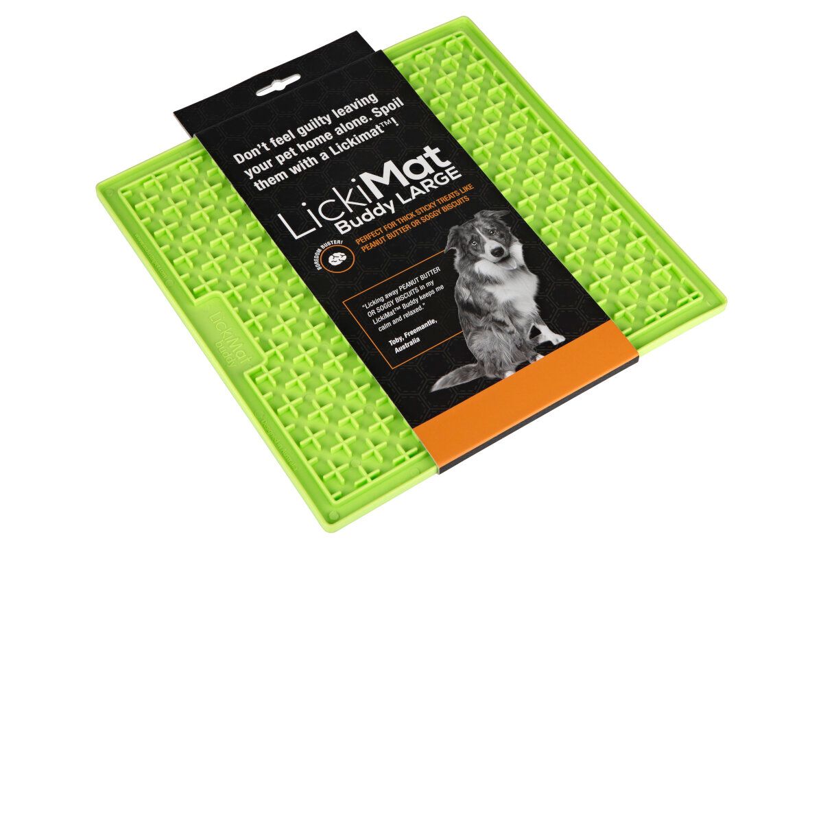 LickiMat Buddy - Schleckmatte aus Naturgummi für Hunde - grün - 28 cm