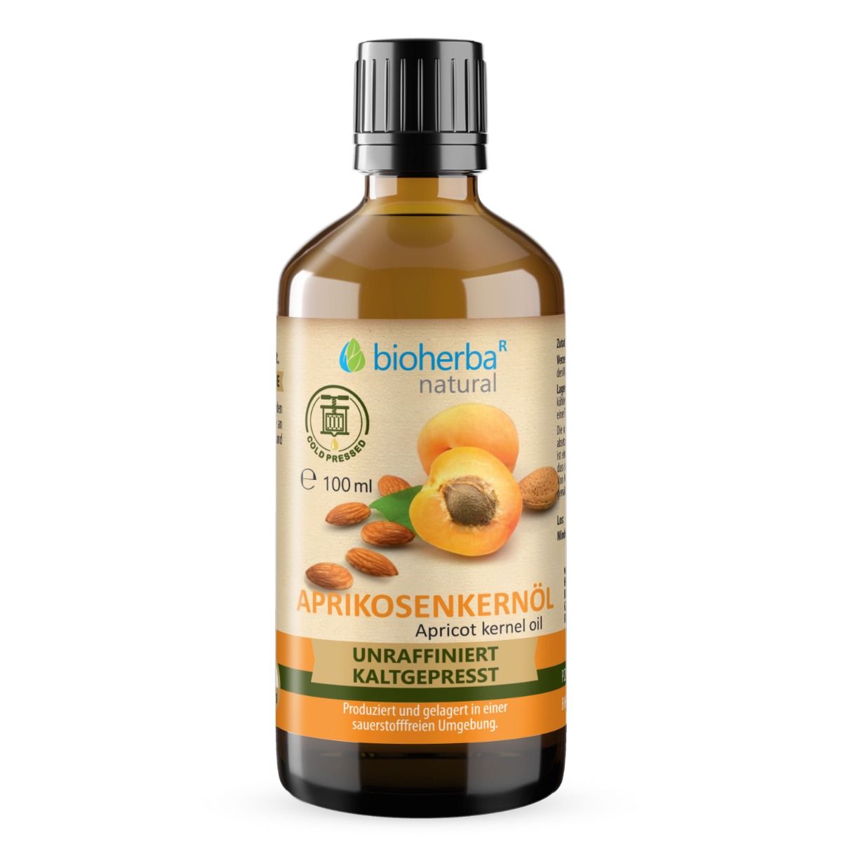 Bioherba Aprikosenkernöl kaltgepresst – Natürliches Aprikosenöl 100 ml