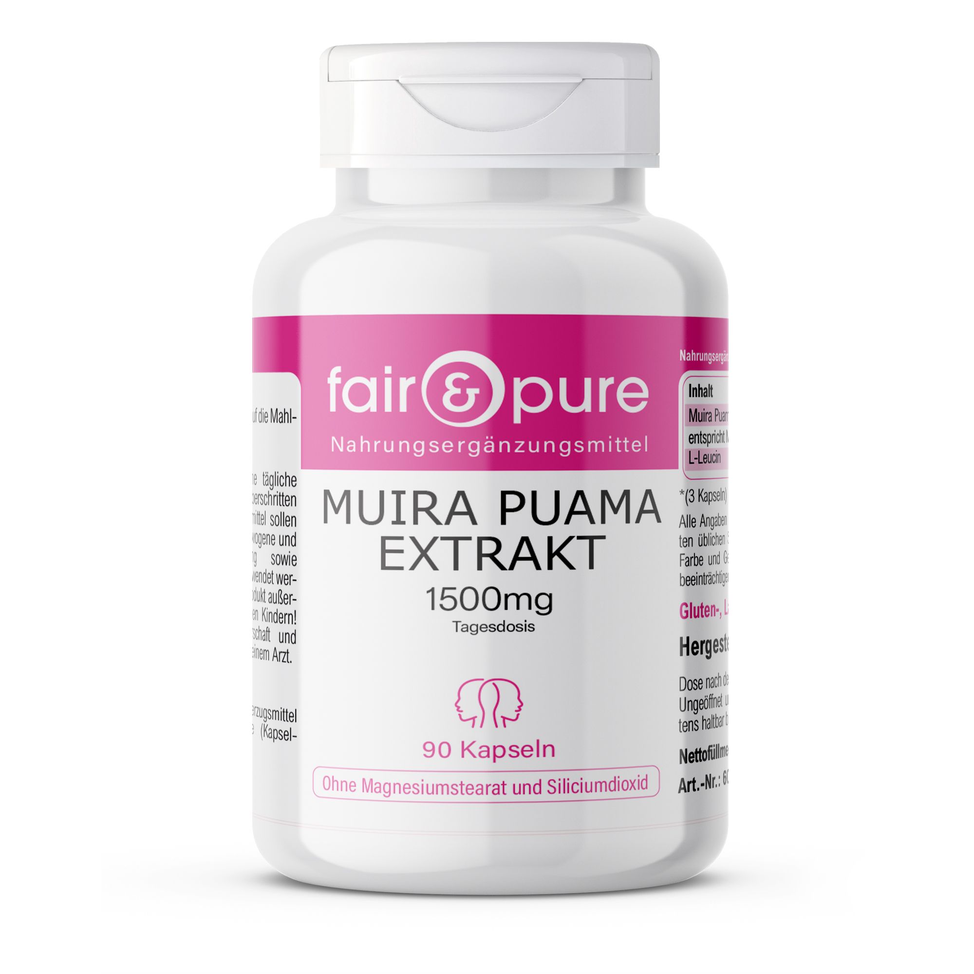 fair - pure | Muira Puama 1500mg Tagesdosis schluckfreundlich vegan 90 St