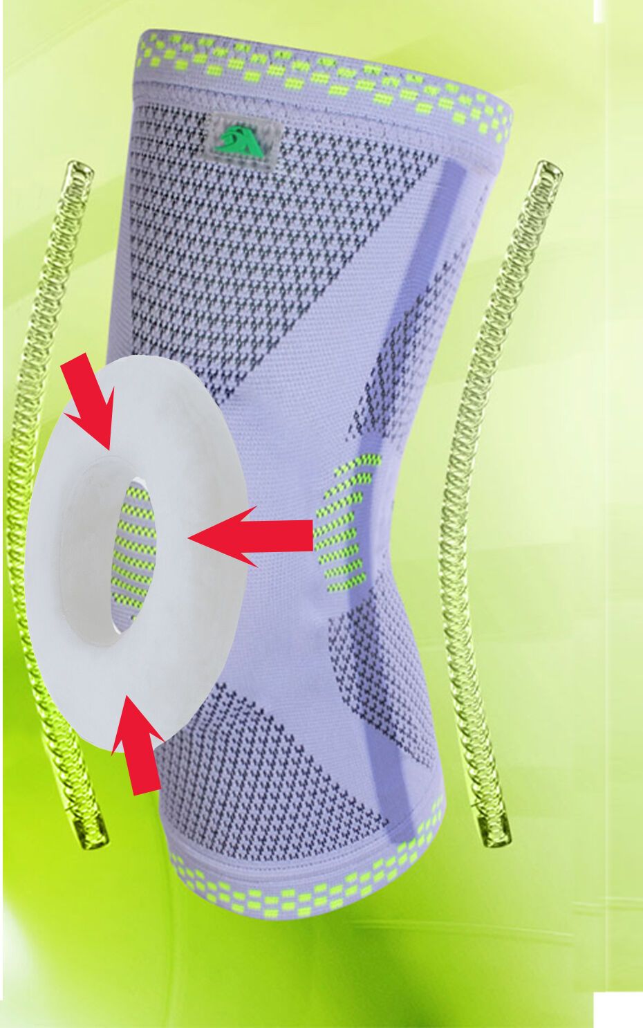 Vital Comfort Kniebandage PatellaTec für Sport u. Regeneration, perfekter halt durch Silikonstreifen