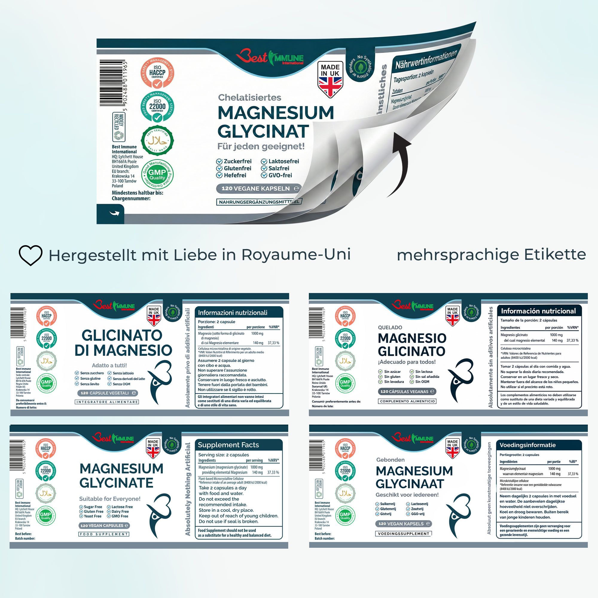 Läufer mit Startnummer. Magnesiumglycinat für Energie und Wohlbefinden. Tausende wählen Best Immune.