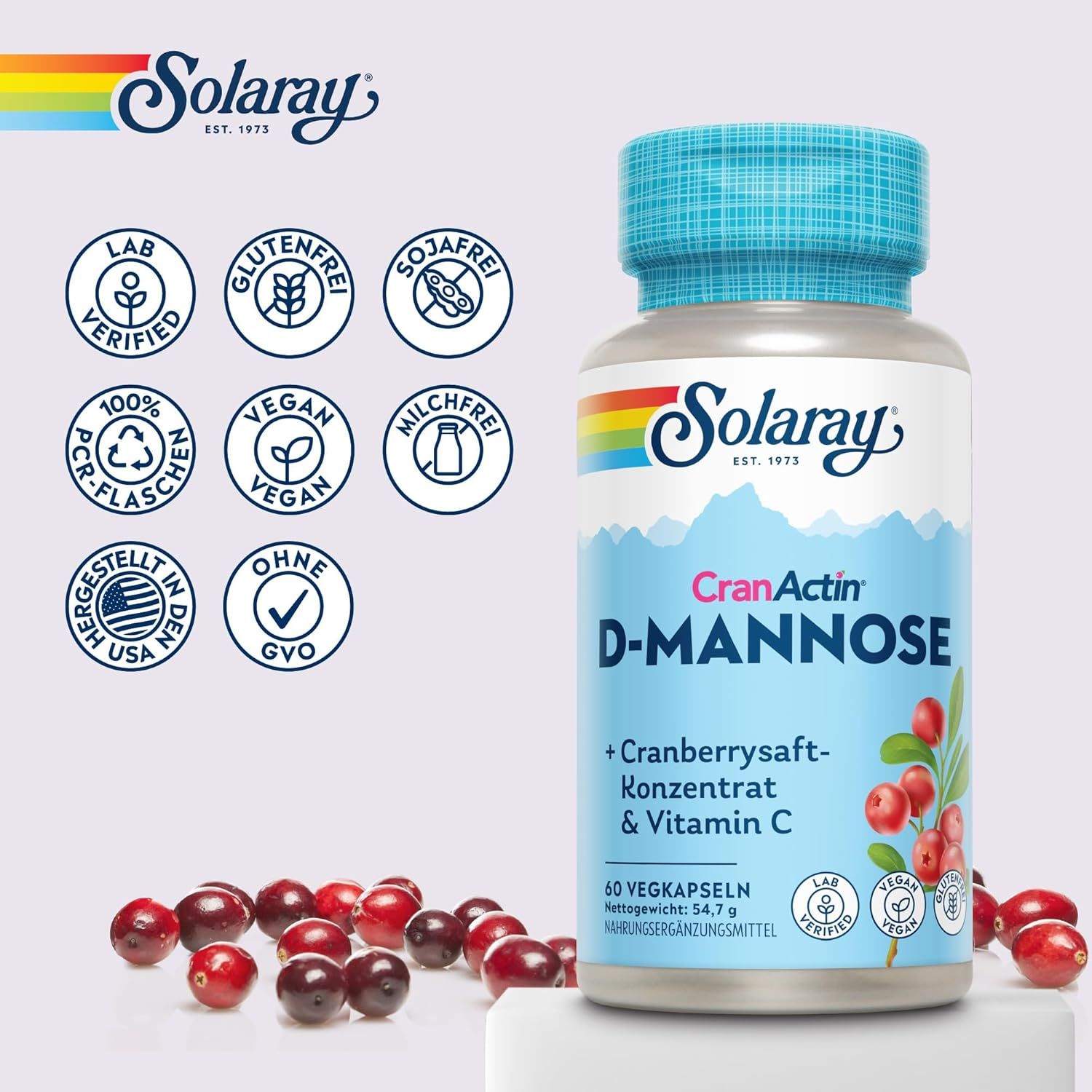 Solaray D-Mannose mit CranActin Kapseln
