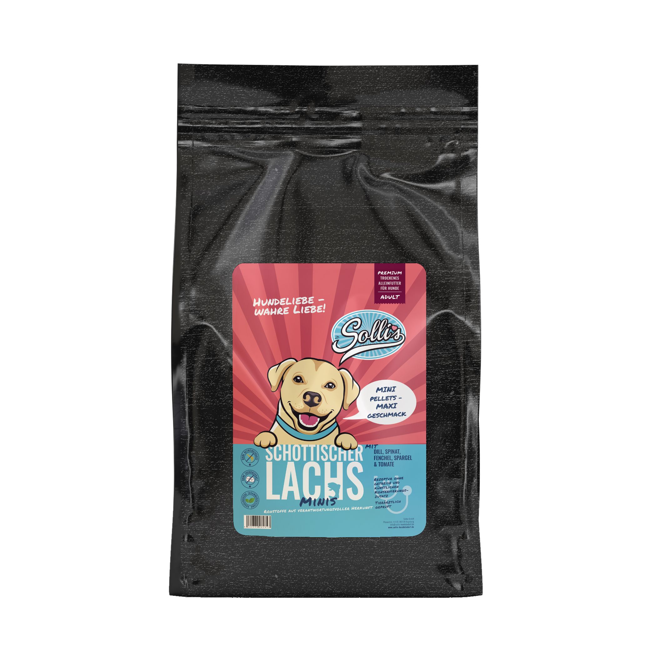 Sollis Trockenfutter für kleine Hunde - Lachs-Minis