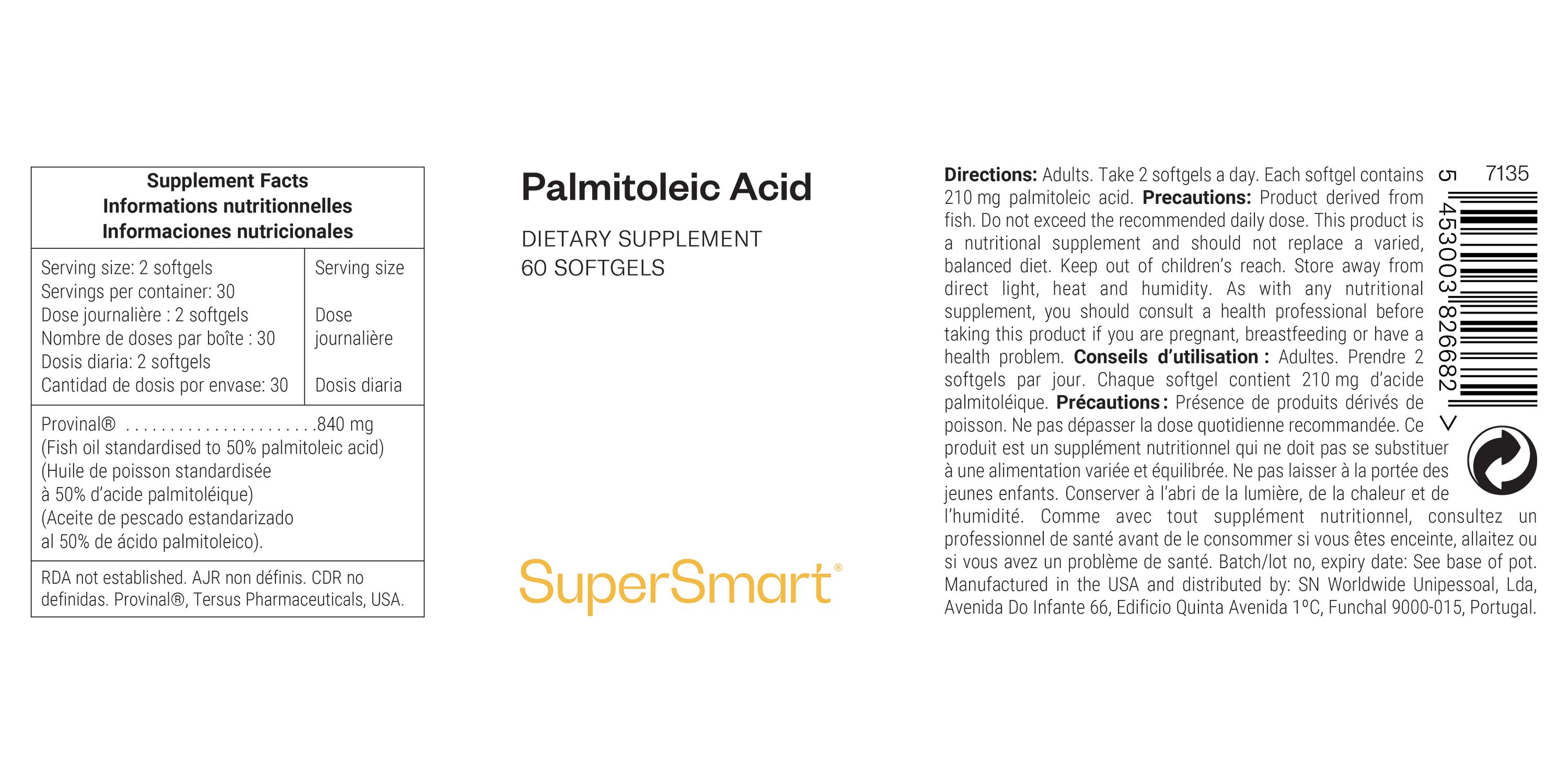 SuperSmart - Palmitoleic Acid 60 St