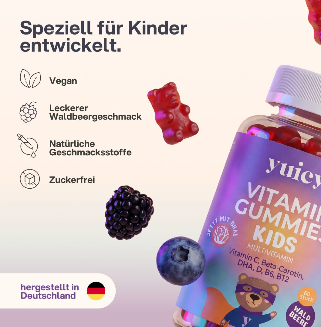 yuicy® Kids Gummies -  Vitamine für Kinder