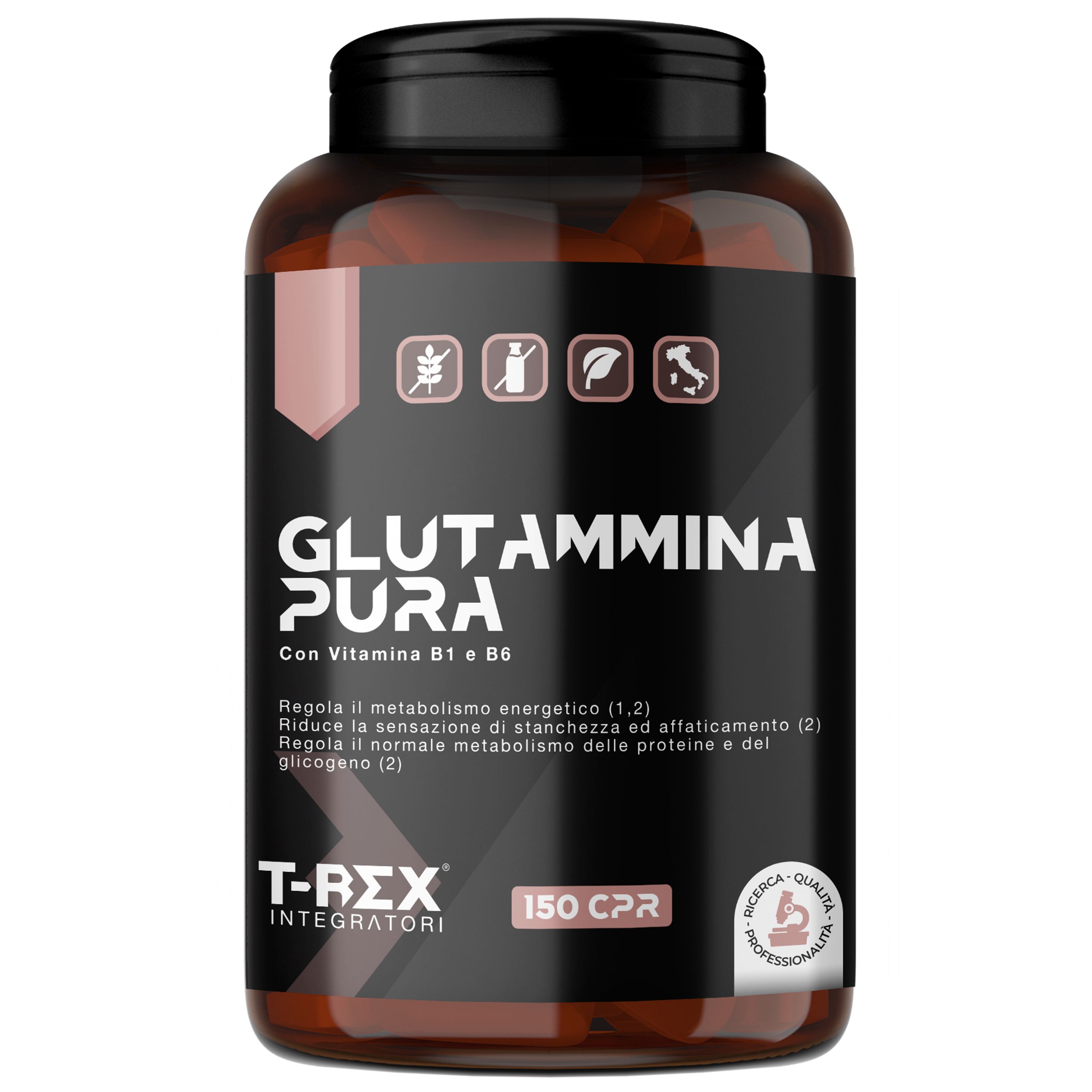 T-Rex Integratori Glutammina 100% pura 150 compresse