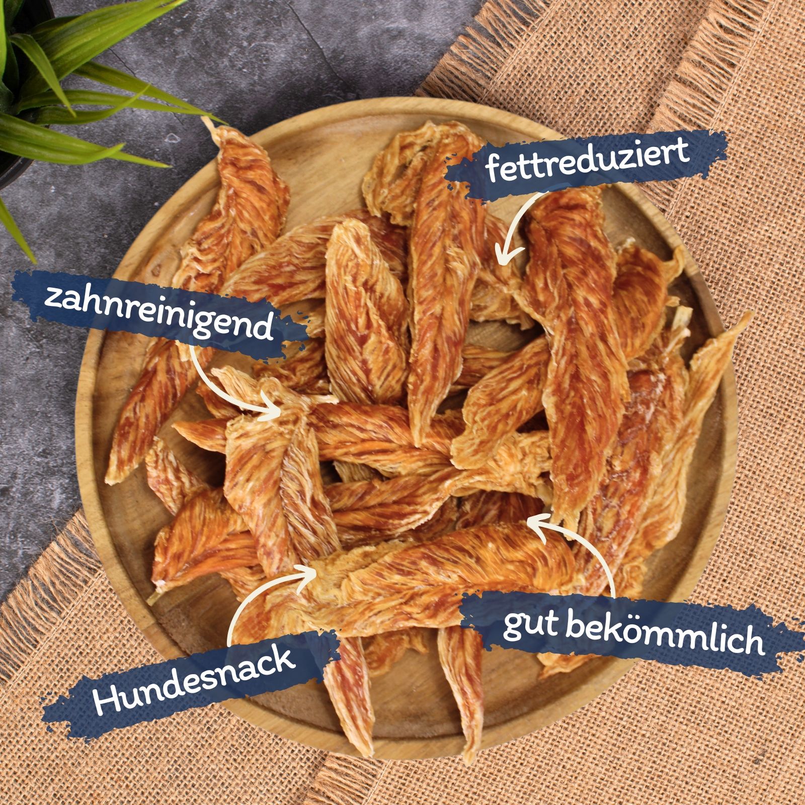 Lyra Pet Hühnerbrustfilet: zahnreinigend, fettreduziert, gut bekömmlich, Hundesnack.