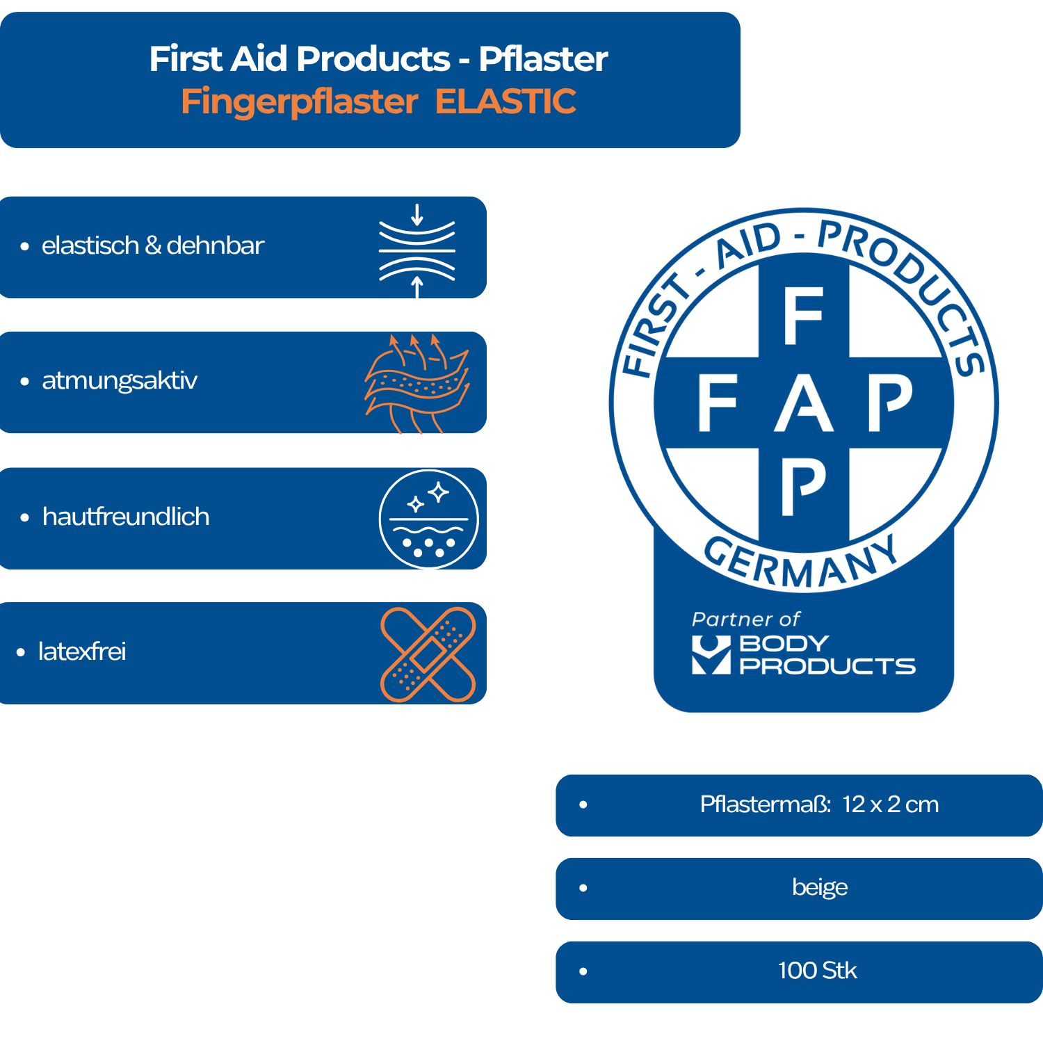 FAP First Aid Products - Fingerpflaster ELASTIC