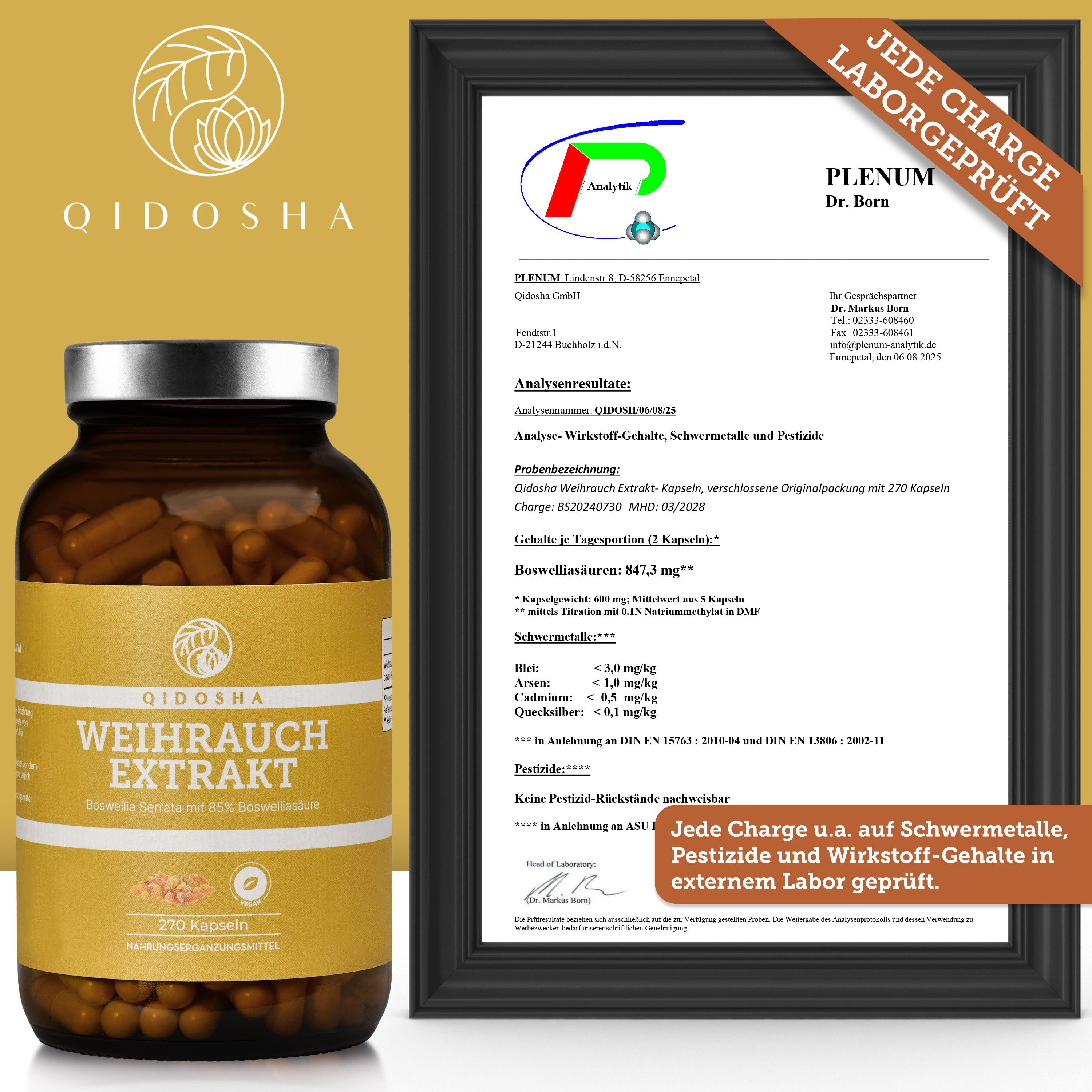 QIDOSHA Weihrauch Extrakt (Boswellia Serrata 85%)
