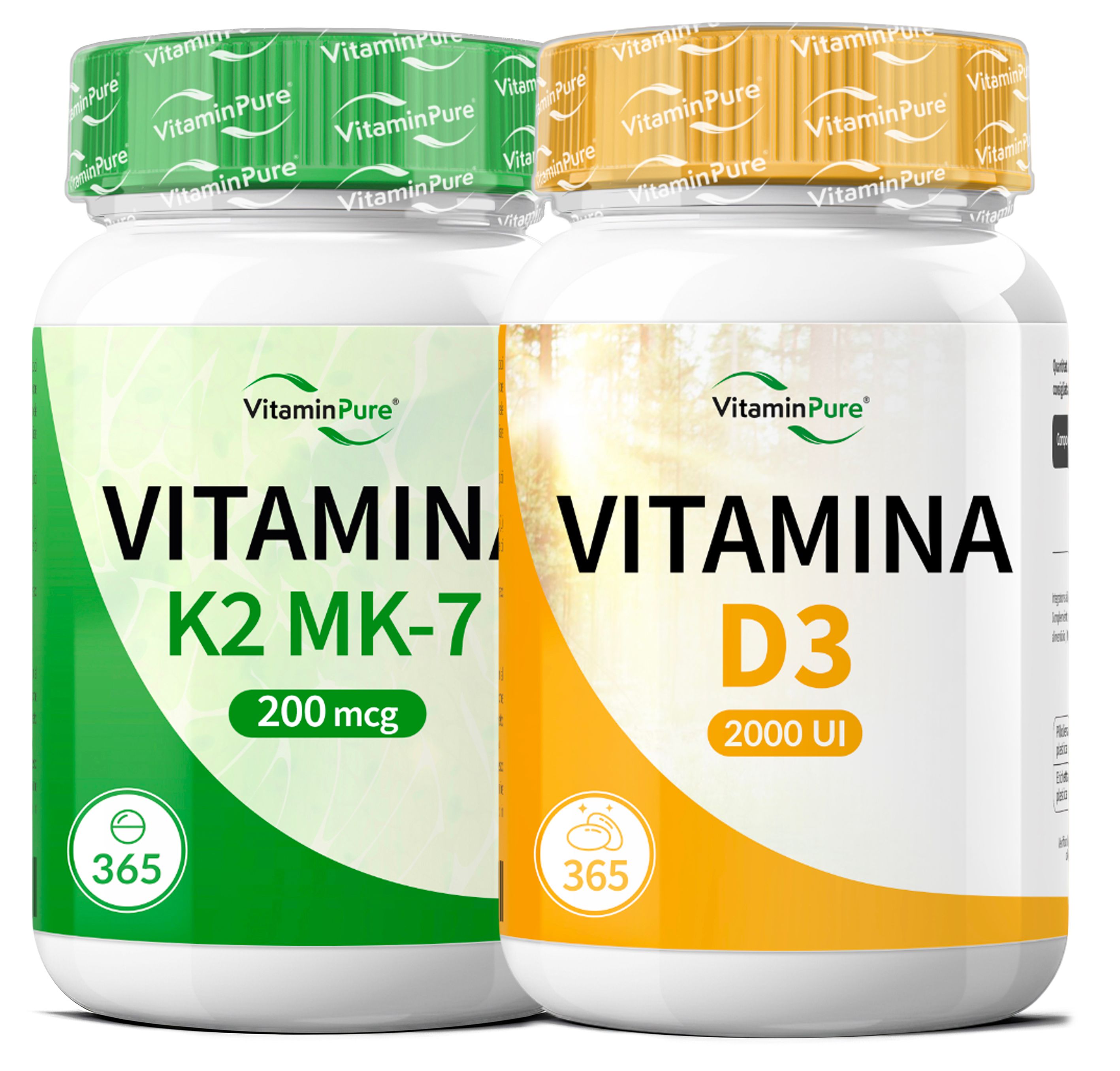 PROMO VitaminPure® Vitamina D3 + K2, Ossa Forti & Difese Immunitarie