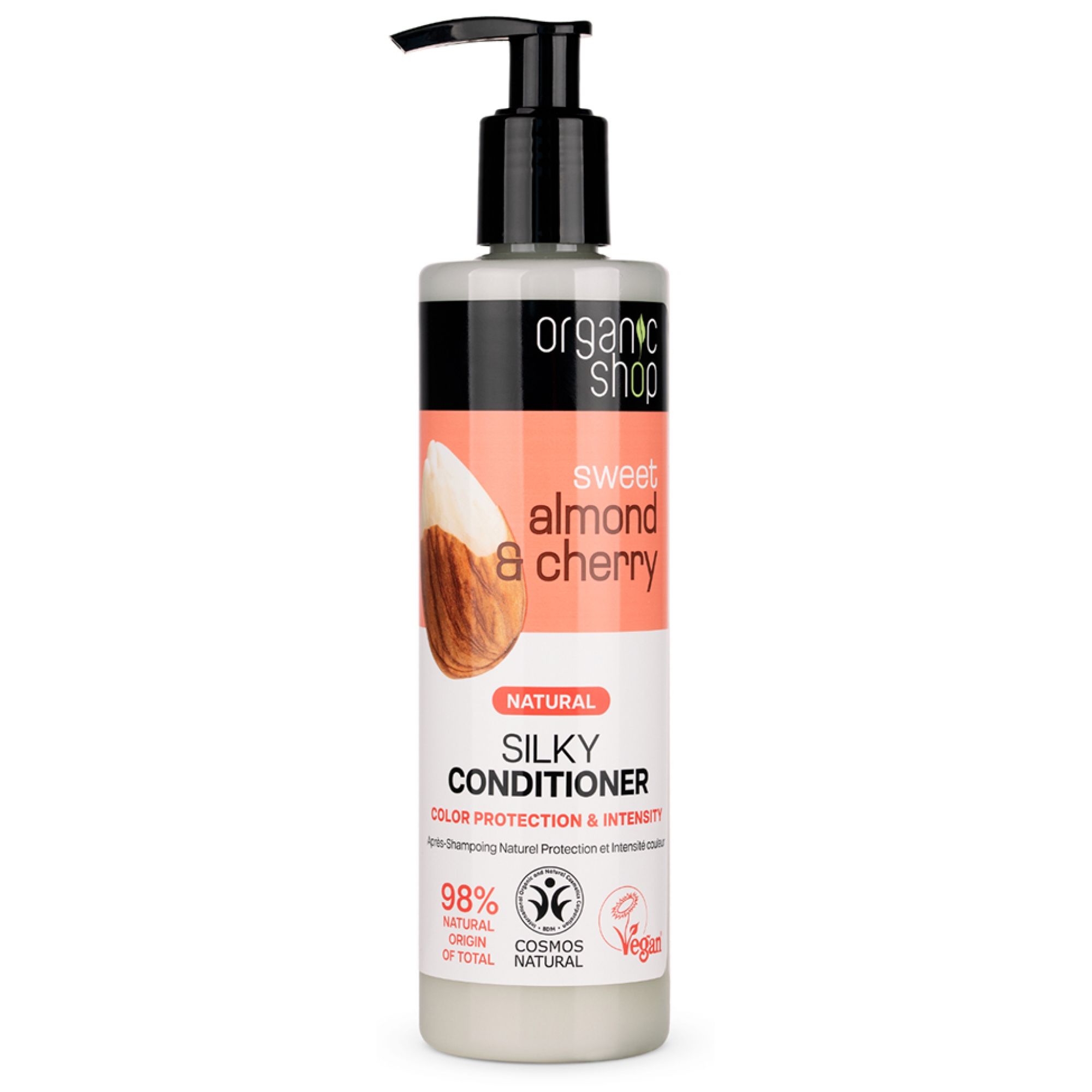 Organic Shop Natürlicher Conditioner Schutz und Farbintensität Mandel Kirsche 2 20,6x5x5 cm