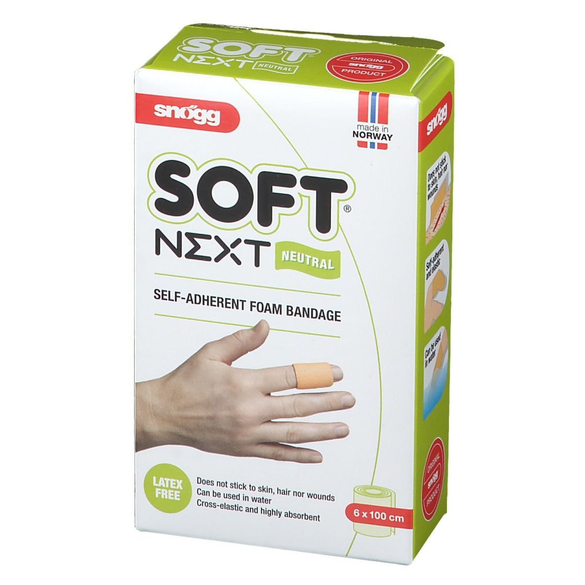 Soft NEXT selbsthaftender Verband 6 cm x 1 m