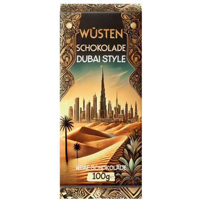 Wüsten Dubai Style weisse Schokolade