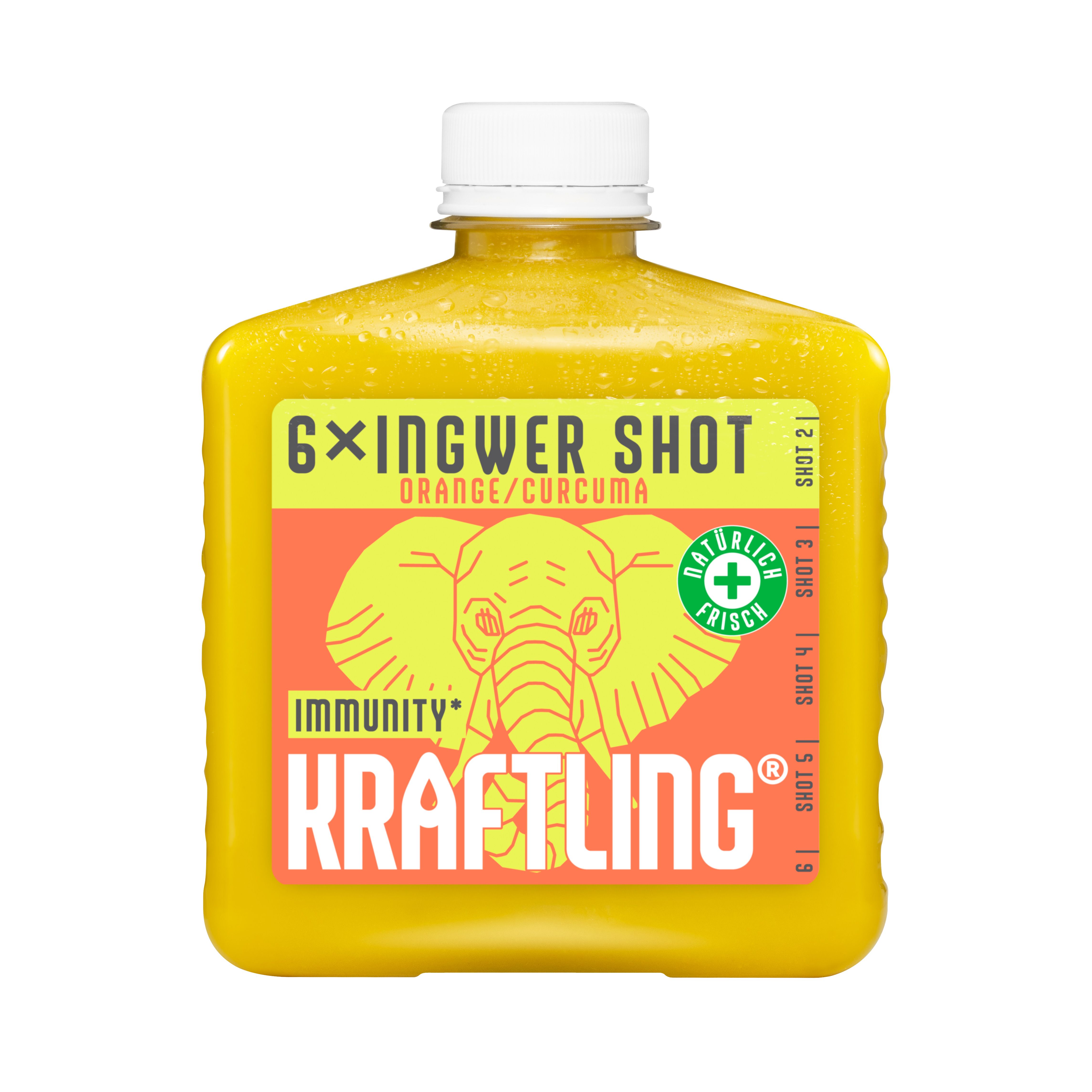 Kraftling Flachmann Ingwer Orange-Curcuma - Elefant