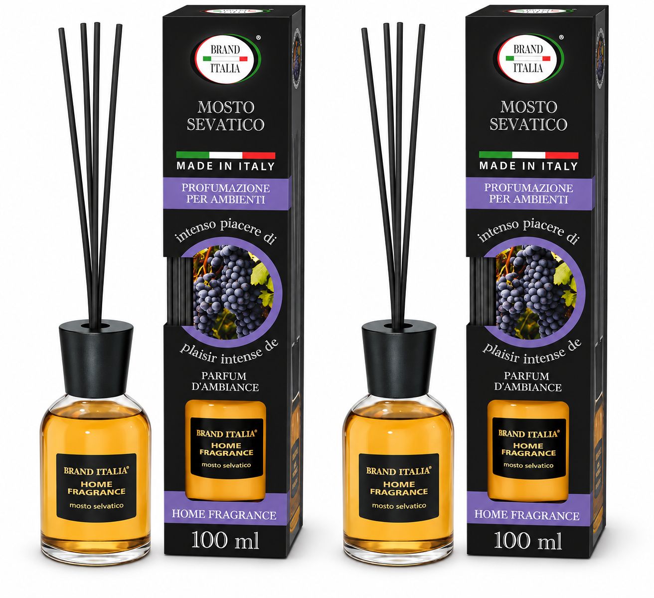 BRAND ITALIA - Diffusore Per Ambienti a Bastoncino - Mosto Selvatico