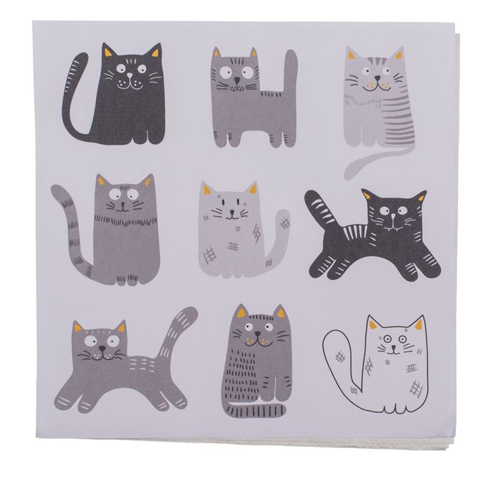 Out of the Blue Papier-Servietten, Funny Kitties