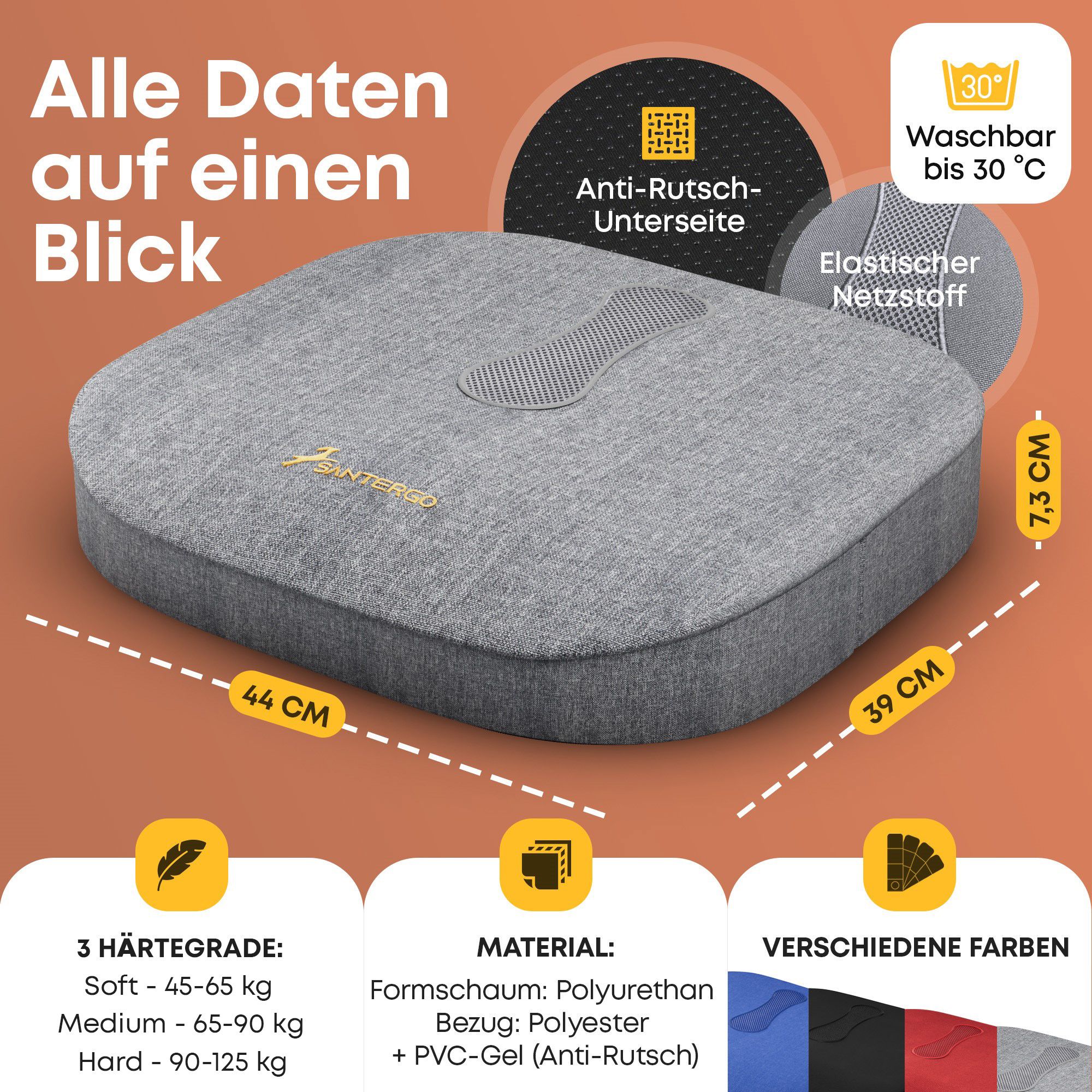 SANTERGO Orthopädisches Sitzkissen