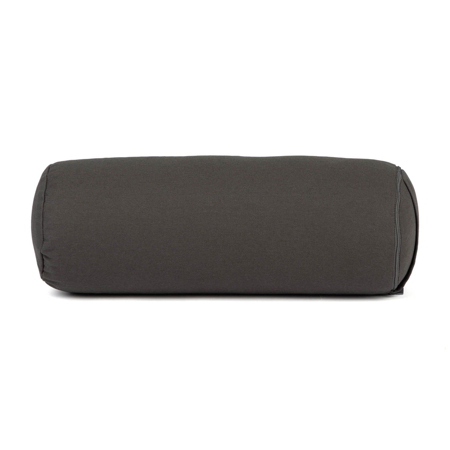 bodhi Yoga Mini-Bolster (rund), Nackenrolle, ECO, Buchweizenschalen  Anthrazit