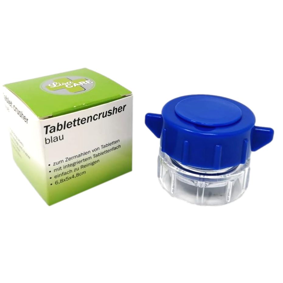 LisaCare Tabletten Mörser 5cm x 4,5cm PillenCrusher - Blau