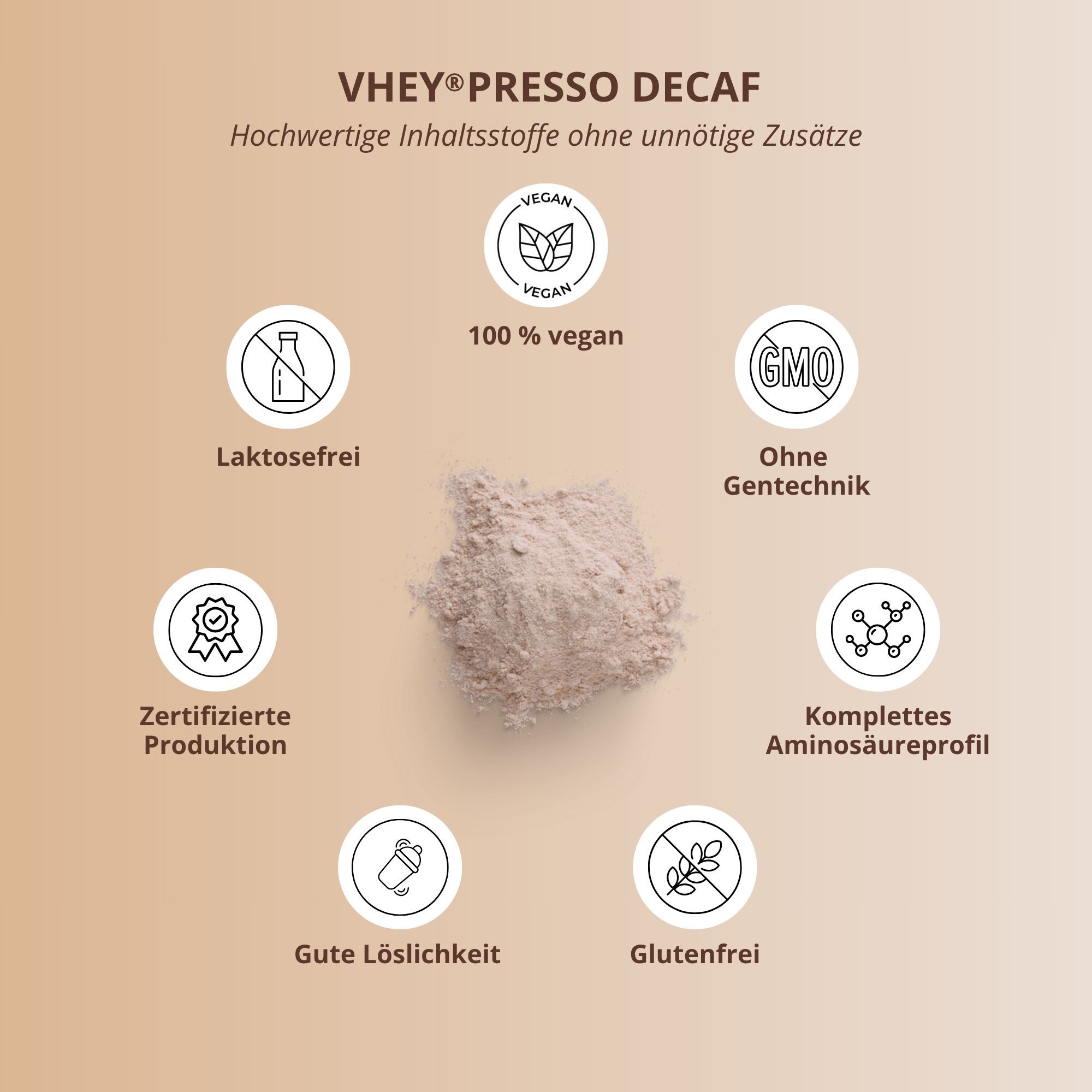 nutri+ Vheypresso Proteinkaffee Schoko Brownie Vegan DECAF