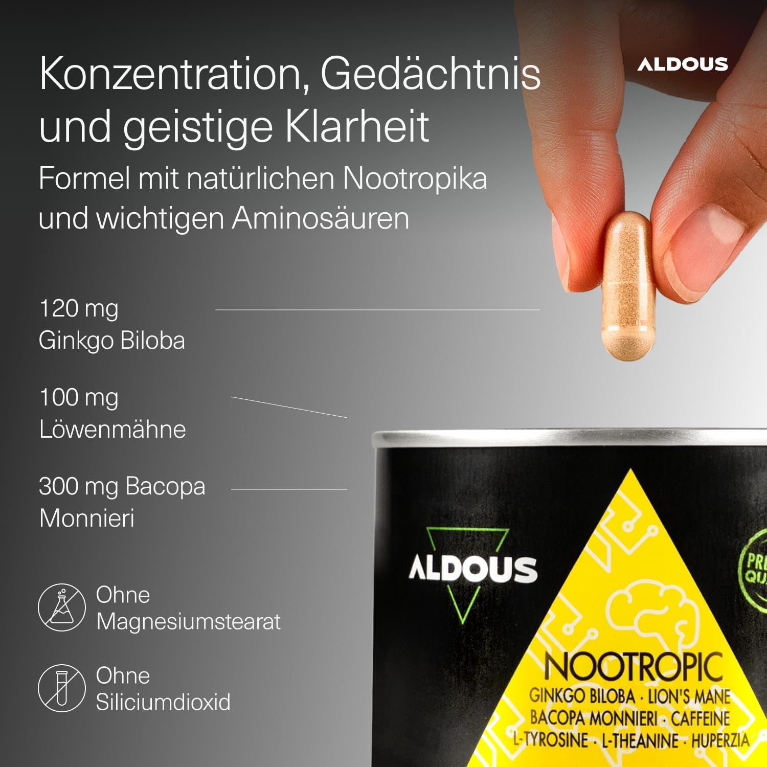 Aldous Natürliches Nootropic Kapseln