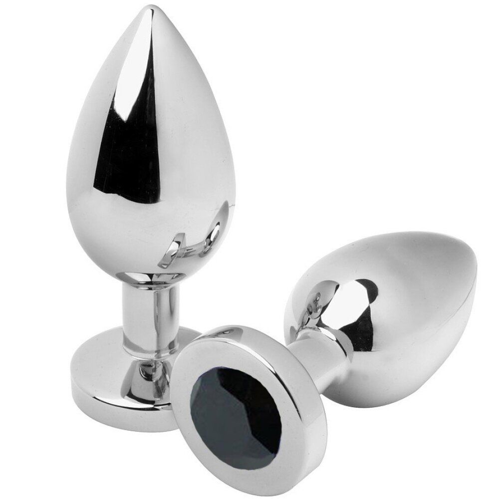 Metal Hard - Stud anale con diamante nero