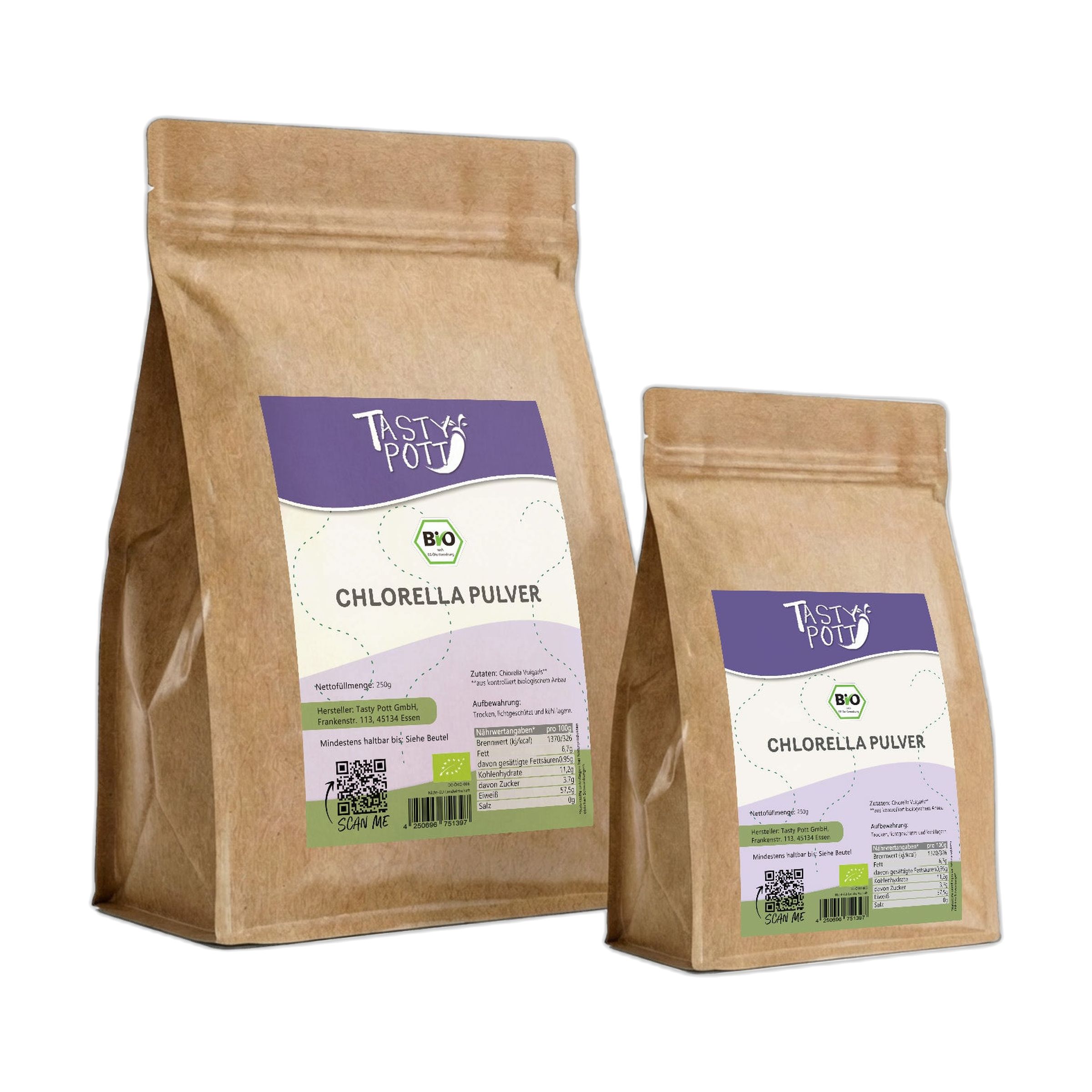 Tasty Pott Bio Chlorella Pulver 250 g