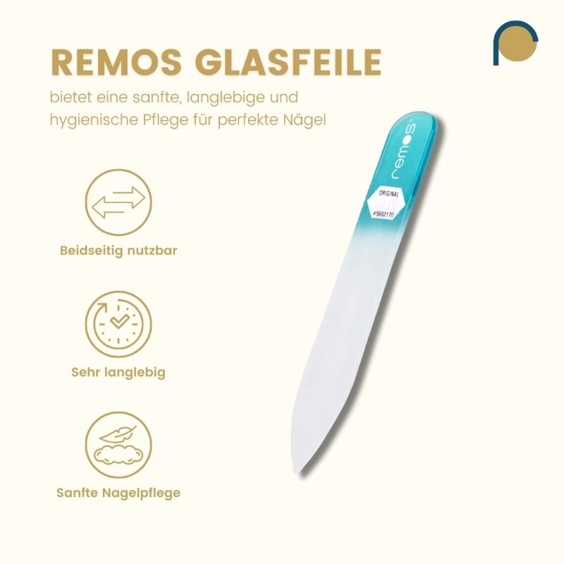 REMOS Glasnagelfeile 8 cm, beidseitig