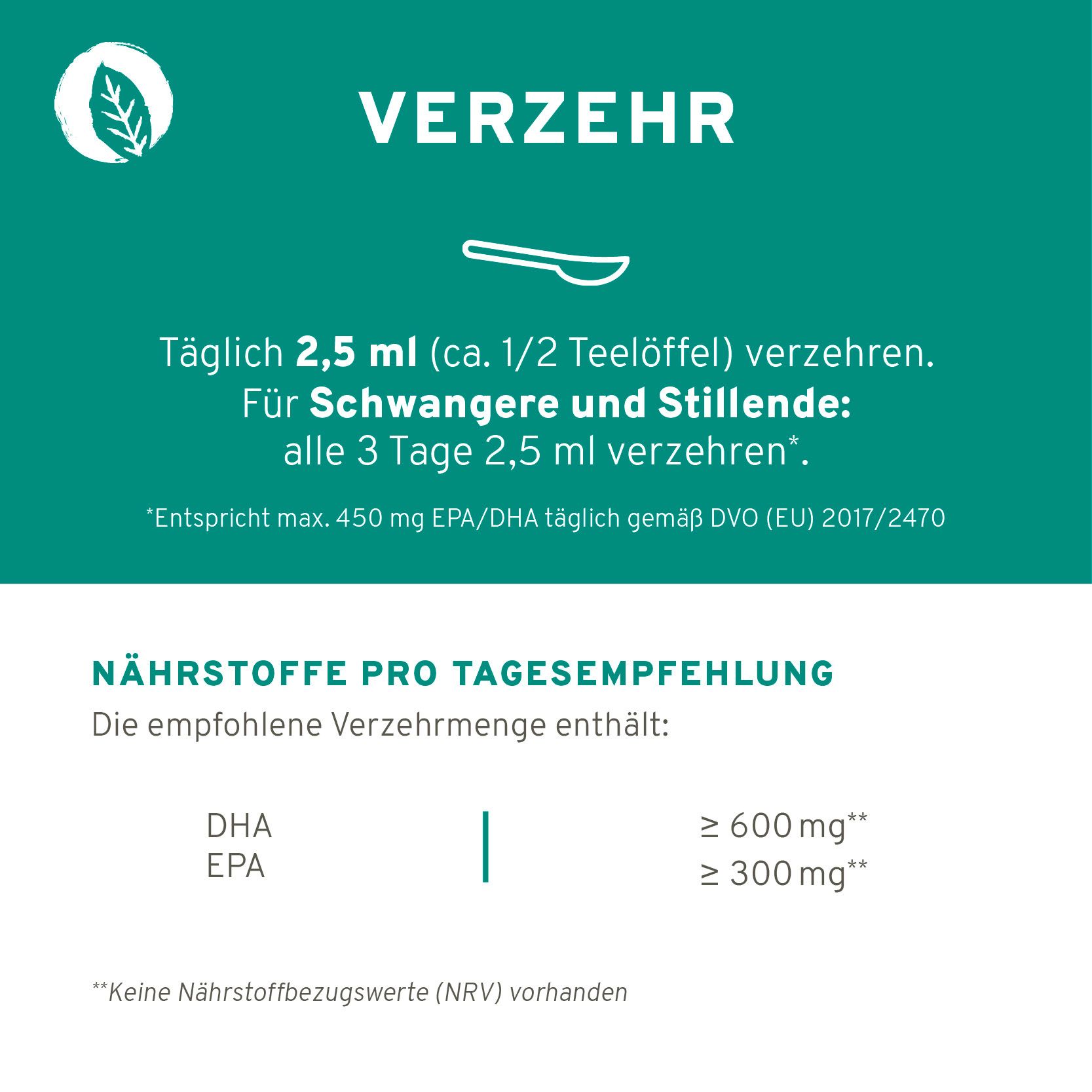 InnoNature Omega 3 Algenöl | natürlich aus der Mikroalge Schizochytrium | 100 ml, vegan