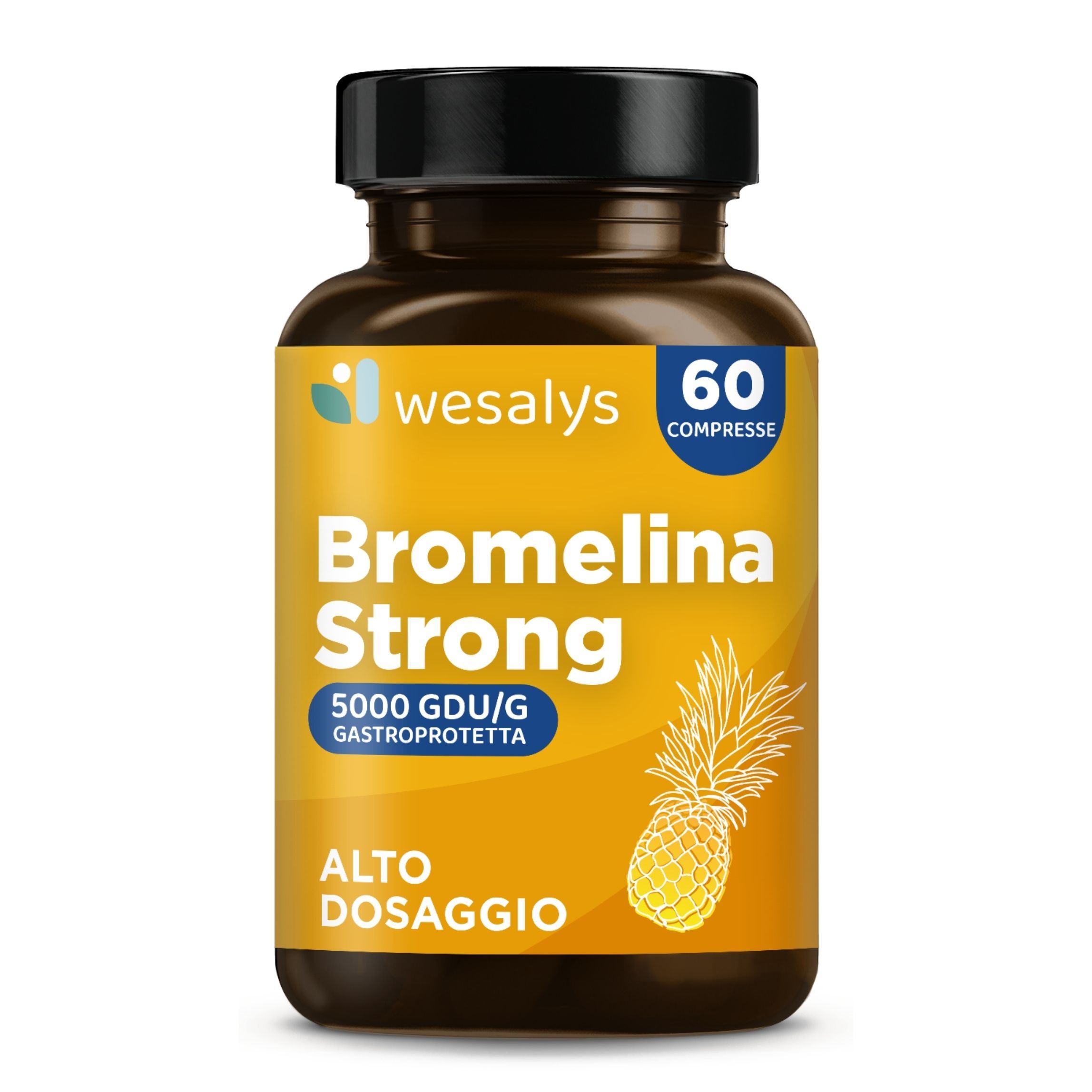 Bromelina Strong di WESALYS® - Drenante e contro Gambe pesanti e Cellulite