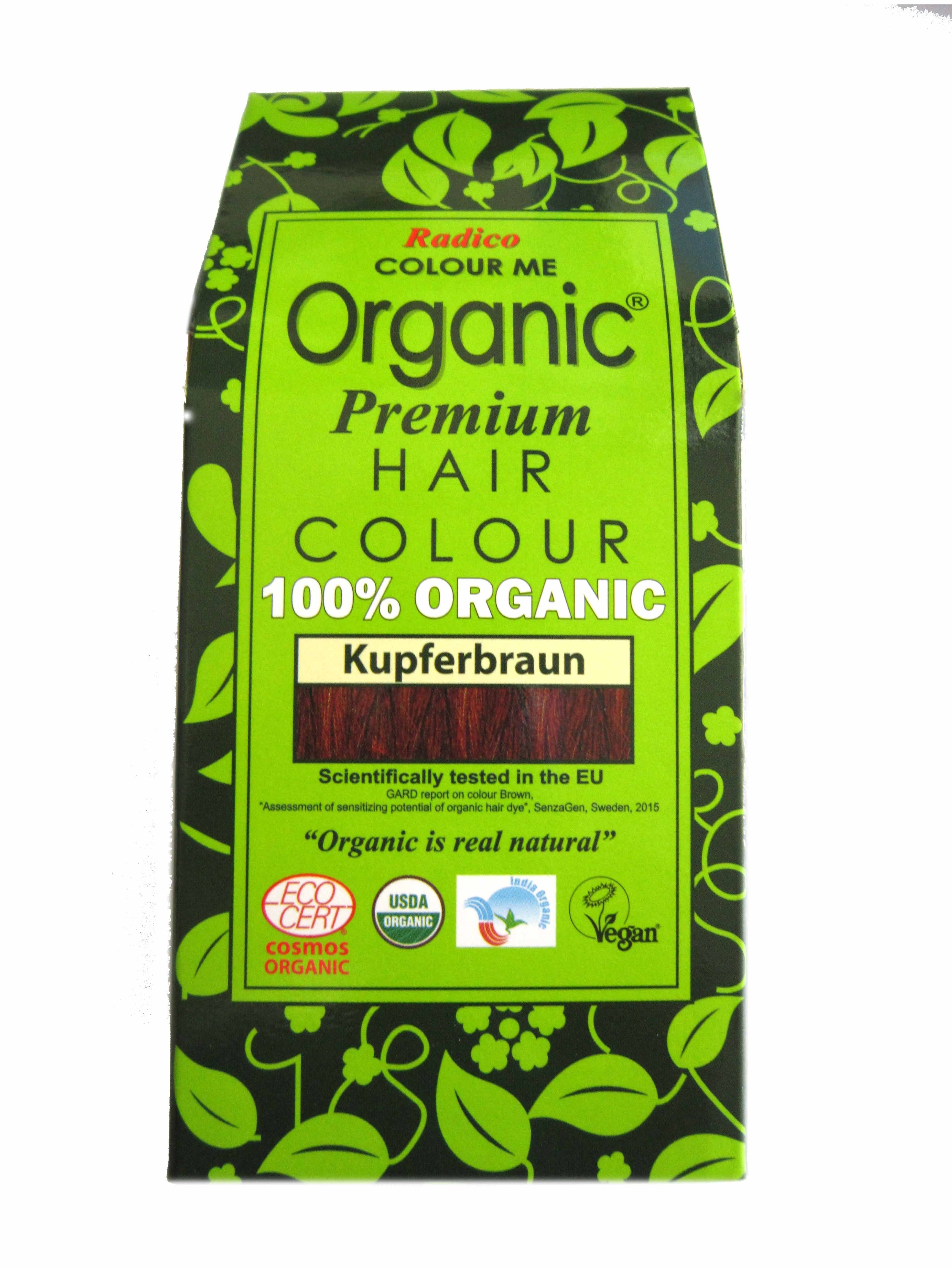 Radico Colour Me Organic Pflanzenhaarfarbe Kupferbraun 100 g