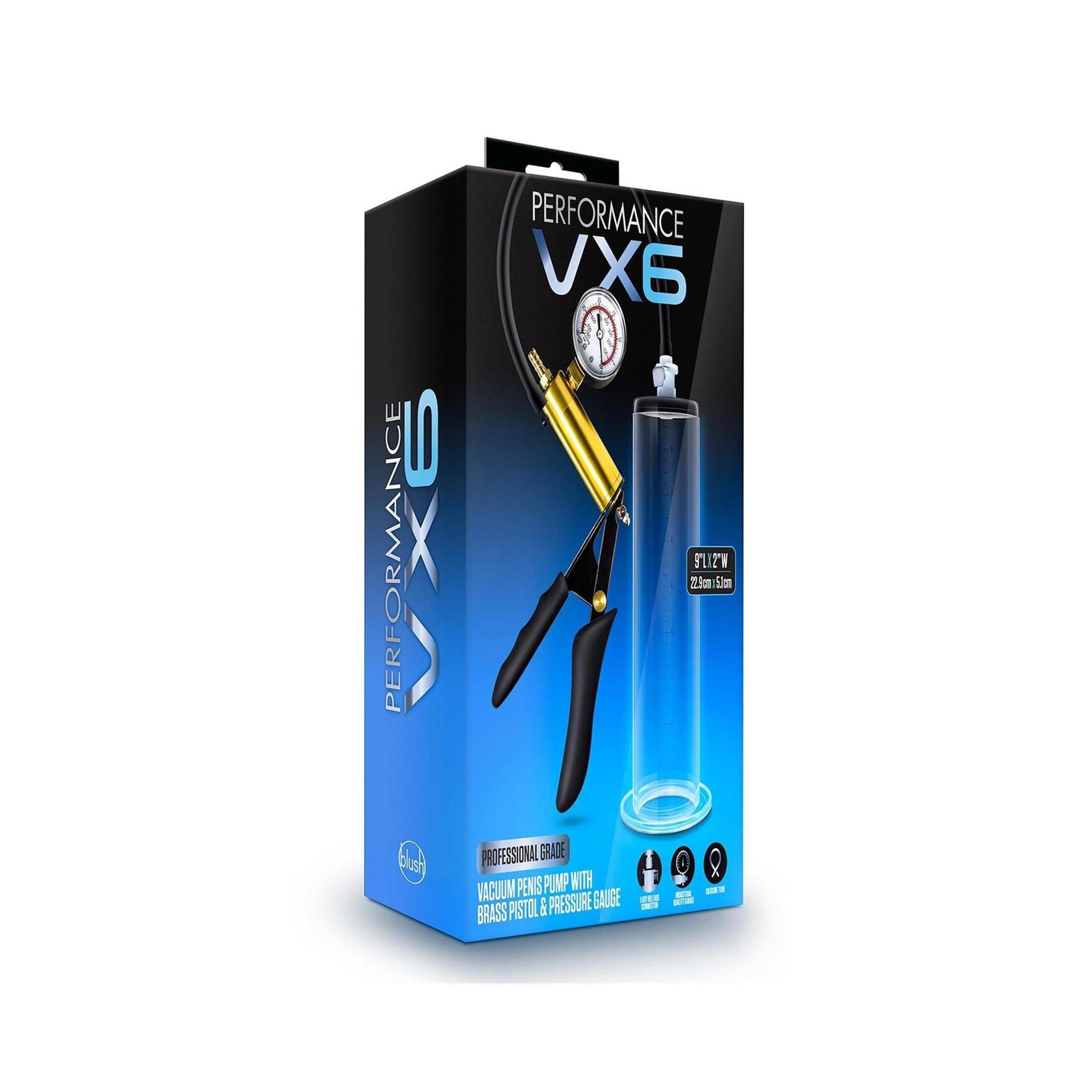 Blush - PERFORMANCE VX6 VACUUM PENIS PUMP CLEAR