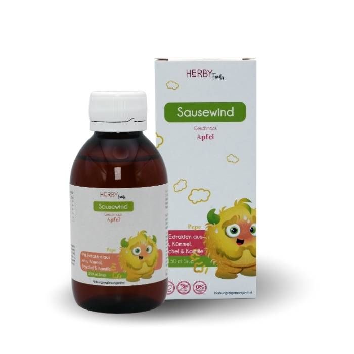 Herby Family® Sausewind Sirup für Kinder mit Fenchel, Anis, Kümmel und Kamille