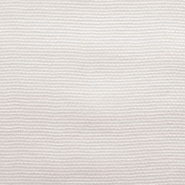 Nahaufnahme einer weißen, texturierten Oberfläche. Feine, horizontale Linien.