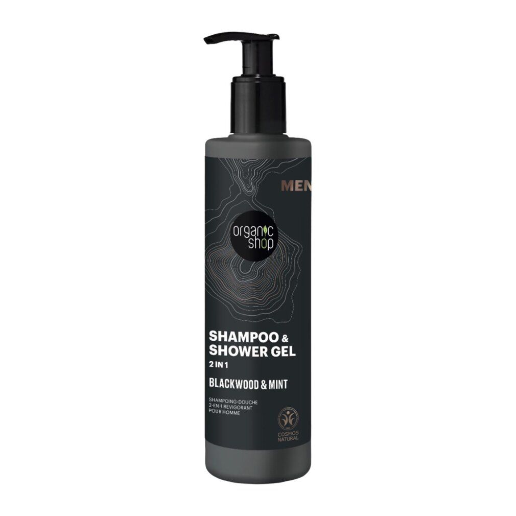 Organic Shop Men Blackwood Champu y Gel De Baño 2in1 0,28 l