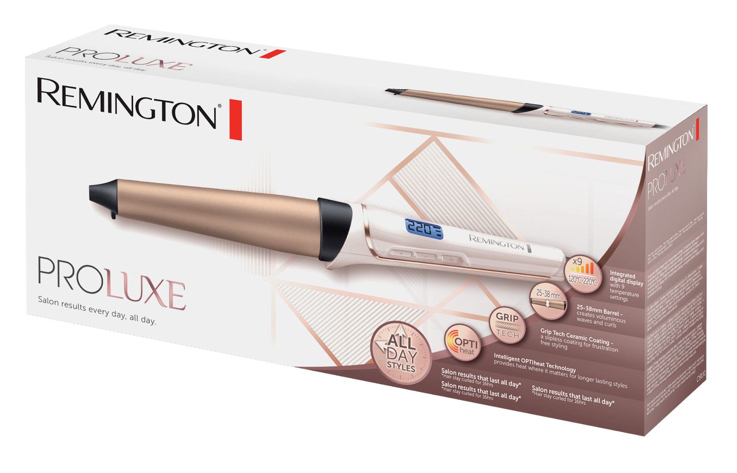REMINGTON Lockenstab CI91X1 PROluxe OPTIheat-Technologie Keramikbeschichtung